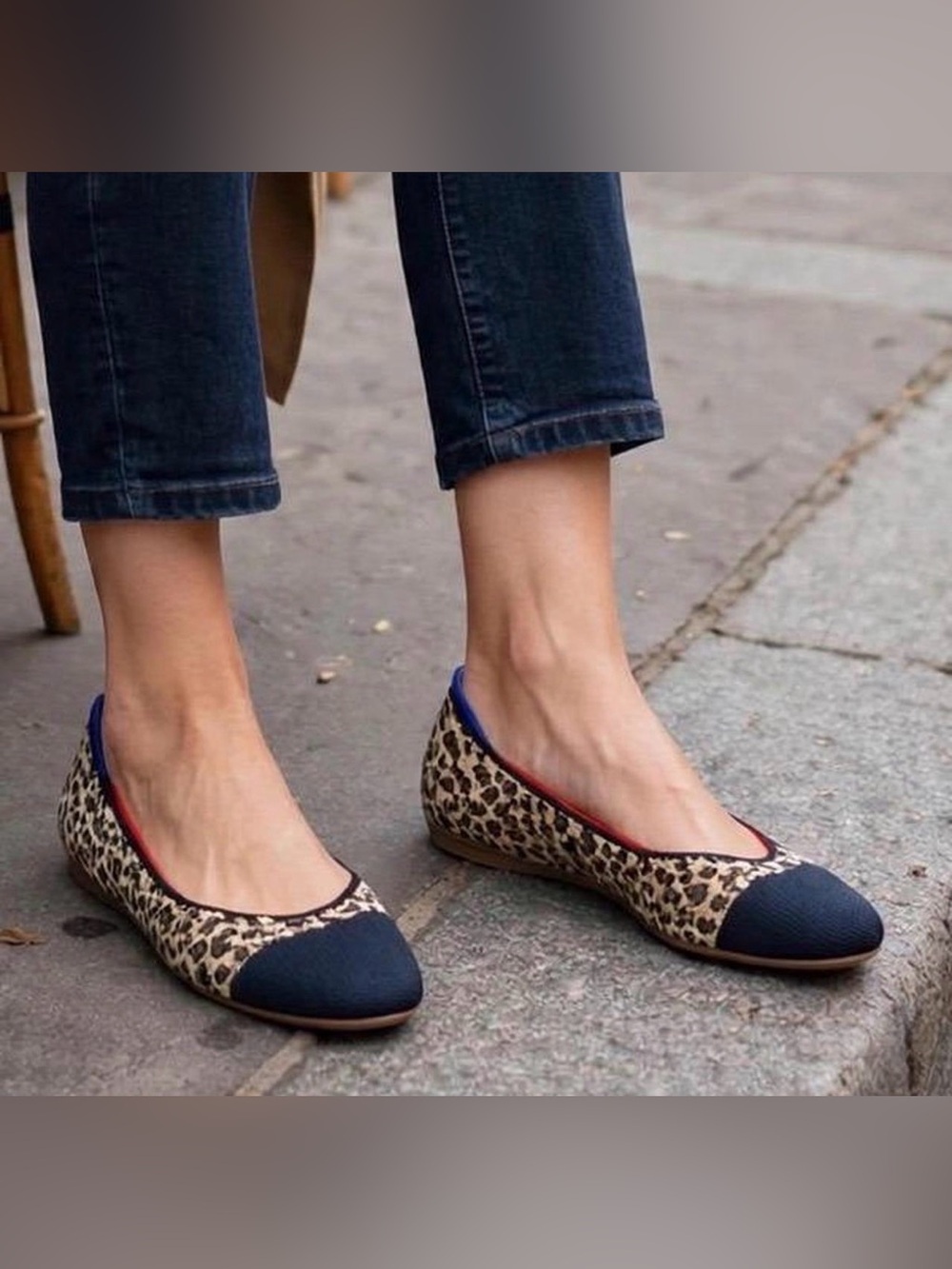 Rothy’s The Square Little Cat leopard cheetah print round toe ballet flats 8 NEW - Picture 7 of 7